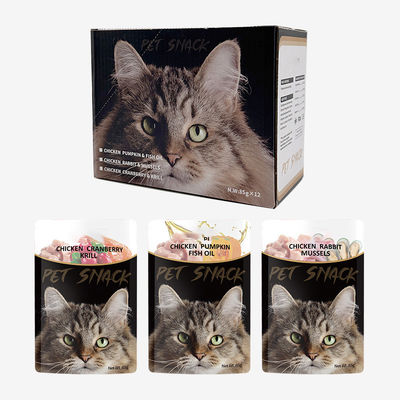 Saúde e delicioso peito de frango comida húmida para gatos para animais de estimação suprimentos favoritos dos gatos