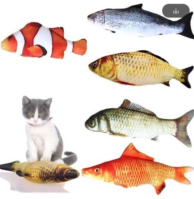 Catnip Plush Electric Moving Fish Cat Toy para um tempo de jogo sustentável e interativo
