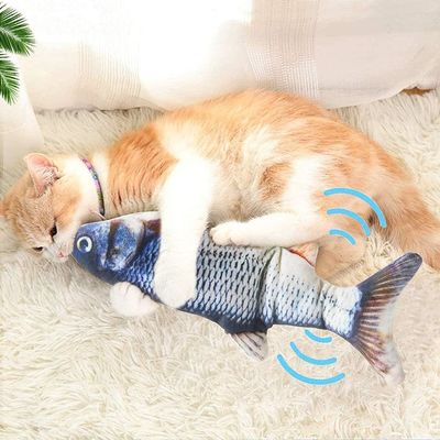 Catnip Plush Electric Moving Fish Cat Toy para um tempo de jogo sustentável e interativo