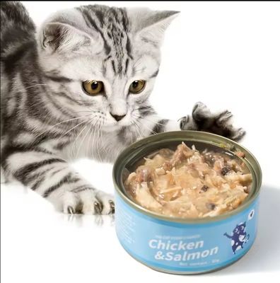 Proteína de Marca Privada Personalizada Alimento de Gato em lata húmido para saúde e sabores múltiplos