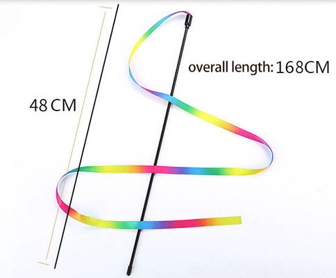 2024 Cat Teaser Stick Toy Plastic Cat Interactive Toy com vantagem de longo tempo