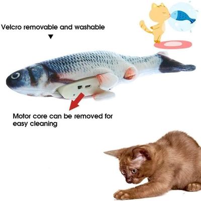 Brinquedo Interativo de Gato Engraçado Peixe Realista Flopping Catnip Brinquedos de Gato para Pequenos Animais