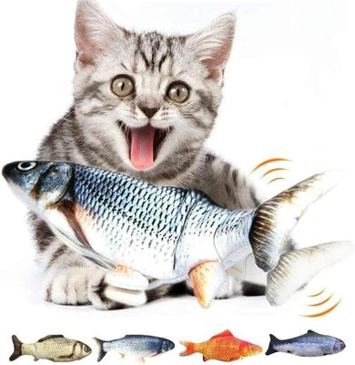Brinquedo Interativo de Gato Engraçado Peixe Realista Flopping Catnip Brinquedos de Gato para Pequenos Animais