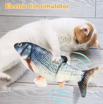 Brinquedo Interativo de Gato Engraçado Peixe Realista Flopping Catnip Brinquedos de Gato para Pequenos Animais