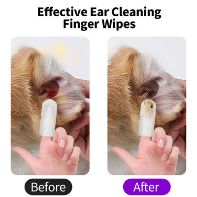 Cuidados com animais de estimação Cuidados com gatos Cães Limpeza de orelhas Limpeza de dedos para gatos Cães Extra Grande e Branco