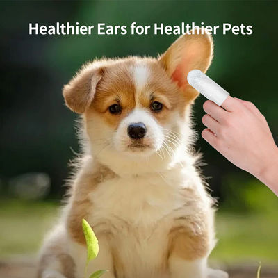 Cuidados com animais de estimação Cuidados com gatos Cães Limpeza de orelhas Limpeza de dedos para gatos Cães Extra Grande e Branco