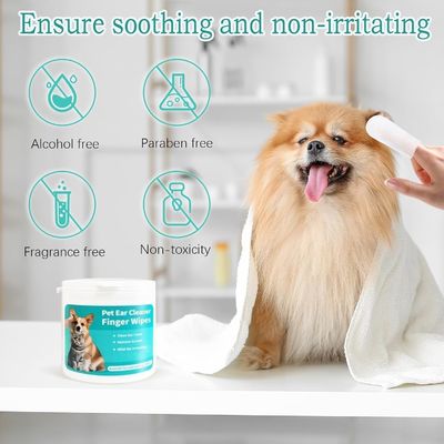 Cuidados com animais de estimação Cuidados com gatos Cães Limpeza de orelhas Limpeza de dedos para gatos Cães Extra Grande e Branco