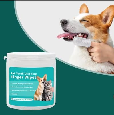 ST-03 Dentes de animais de estimação Branqueamento de dedos Acessórios úmidos 8,3cm*4cm