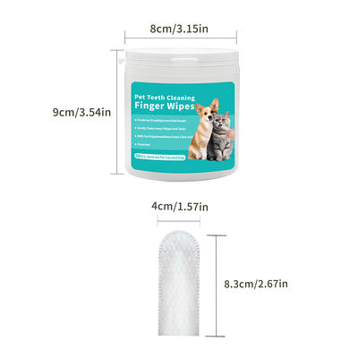 ST-03 Dentes de animais de estimação Branqueamento de dedos Acessórios úmidos 8,3cm*4cm
