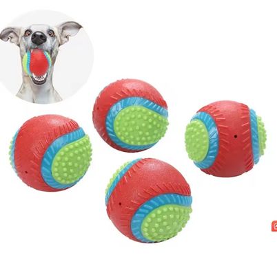 Não tóxico Amigável ao ambiente Bolas de cão barulhentas interativas duráveis brinquedo de mastigação