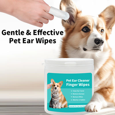 Toalhas de orelhas de limpeza de cães e gatos para limpeza de dentes suaves e ecológicas