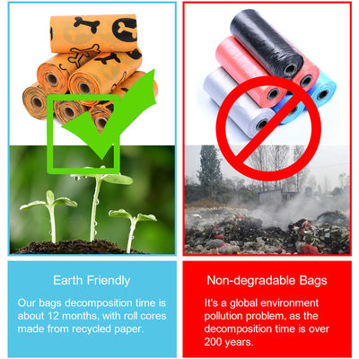 Saco biodegradável, compostável, biodegradável, de excrementos de cães, para eliminação de sacos plásticos para animais de estimação