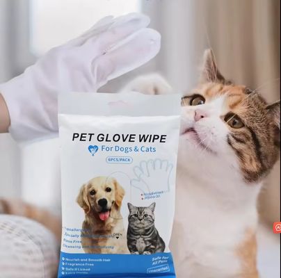 Pacotes azuis não tecidos Limpeza de uso único Luvas de limpeza para animais de estimação Brinquedos úmidos para cães gatos