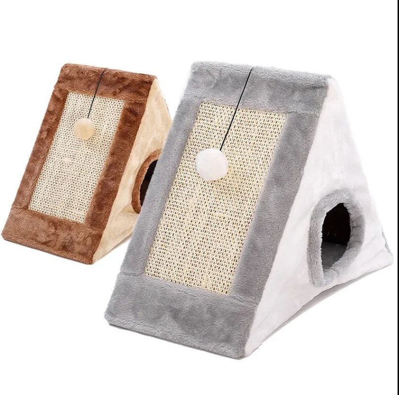 Cat Scratcher Tree Cat House Brinquedos interativos com função de brincadeira Sisal Material de pelúcia