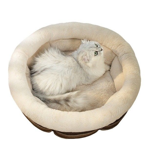 Sofá para animais de estimação Cama de almofada de rosquinha redonda para gatos ou cães pequenos Antiderrapante Resistente à água