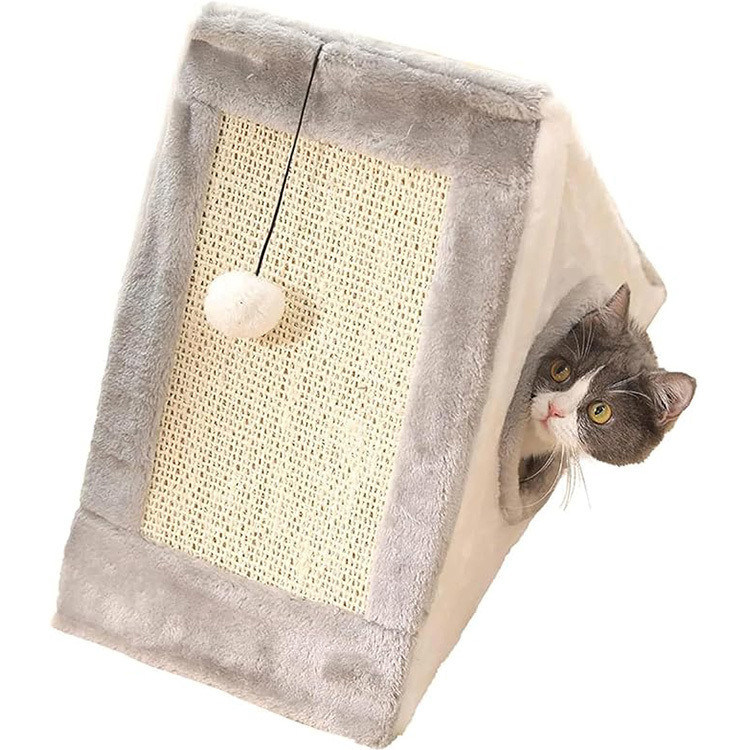 Jogos Diversos Gatos e Cães Cama Universal de Animais de estimação Gato Quadro de Escala Triângulo Gato Tabela de raspagem Agudização de Garras Sisal Cama de brinquedo