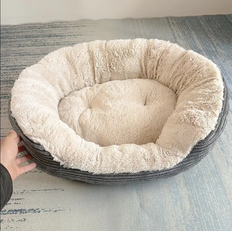 Casa de cama de animais de estimação de luxo para gatos e cães Quente espessa colchão de cama almofada de cobertor