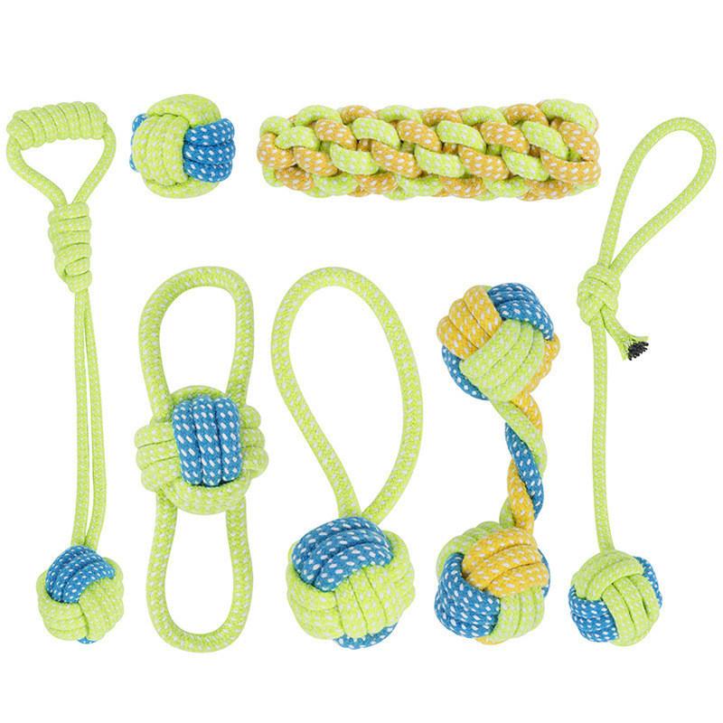 Cão Cachorrinho Corda Mastigar Brinquedos Conjunto Corda de Algodão Brinquedo Interativo Para Cães Pequenos Médio Grande