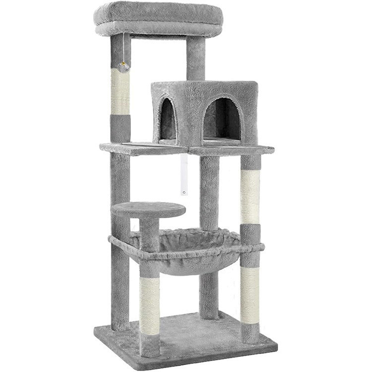 Multicolor opcional árvore de gato Sisal integrado confortável durável alta atividade de gatos árvore raspador