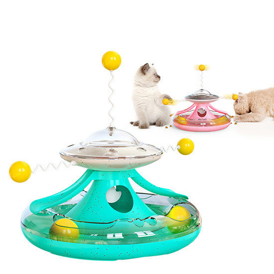 Longo Tempo Usado Vantagem Gato Paly Brinquedos Fuga de Alimentos Pet Puzzle Interativo Brinquedo Turntable
