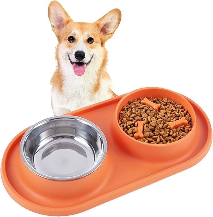 Caixa de comida para cães com alimentação lenta com design anti-derramamento e vantagem ecológica