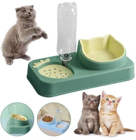 Fácil de transportar Pet Bowl Anti-Knock Automático de Água Potável Dog Bowl com Proteção de Boca Molhada