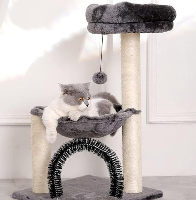 Arvores de gatos Sisal Natural Raspadores Post Plataforma de vários níveis Cat Tower para gatos grandes