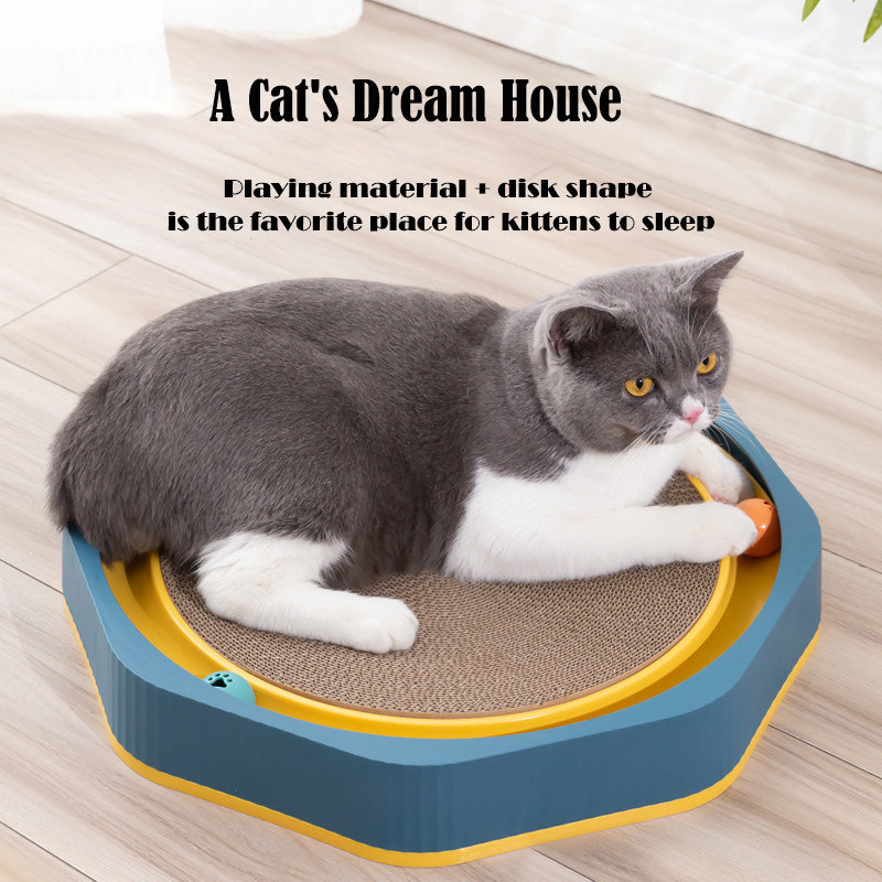 Cachorro de madeira de cartão Oval corrugado Cachorro de cama salão durável brinquedo de treinamento de gato
