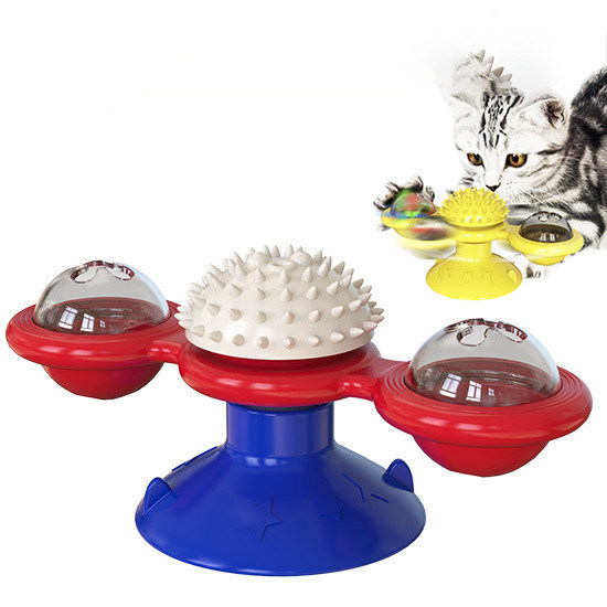 Brinquedo de quebra-cabeça de gato para treinamento de QI Dispensador de alimentos antiderrapante Interativo Slow Feeder Bowl