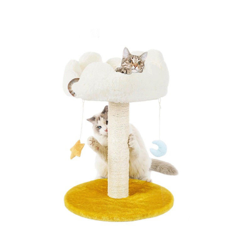Torre de gato de nuvem branca para gatos e animais pequenos