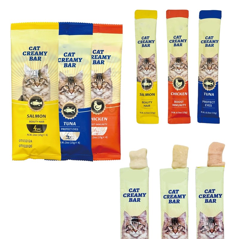 Carne fresca lanche de gato de três sabores Pacote de hidratação de atum de gato para proteção da saúde