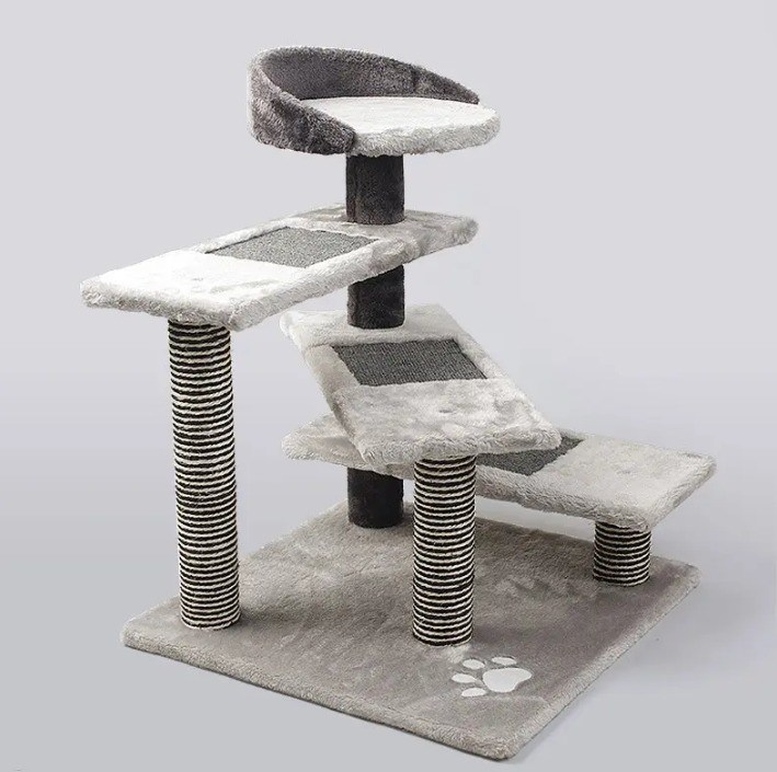 SISAL Casa de Gatos com Brinquedos Tipo Casa de Gatos Coçar Brinquedos e Torre de Atividades de Escalada