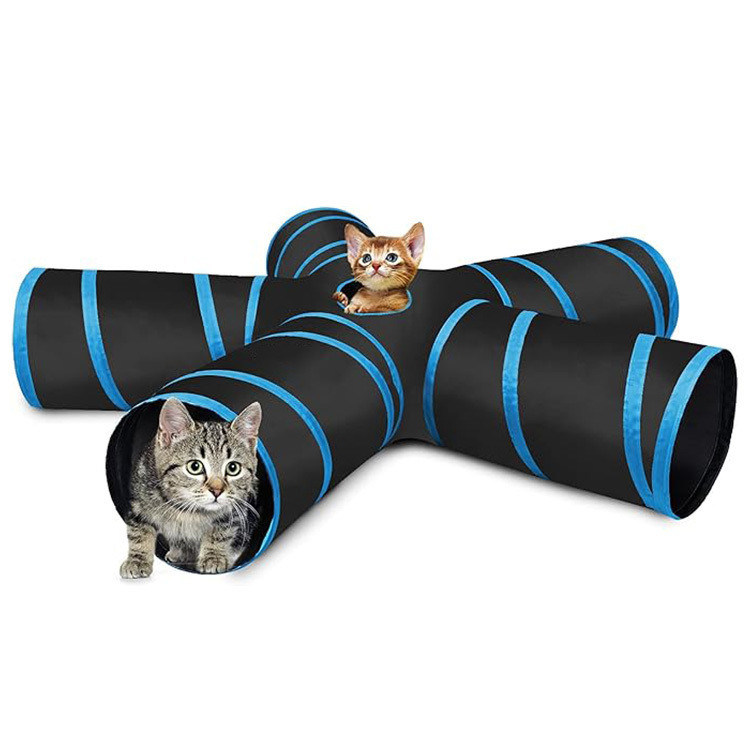 Estilo Popular Foldable Soft Cat Circle Tunnel Toy Square Desmontável Felt Cat Scratcher Tunnel