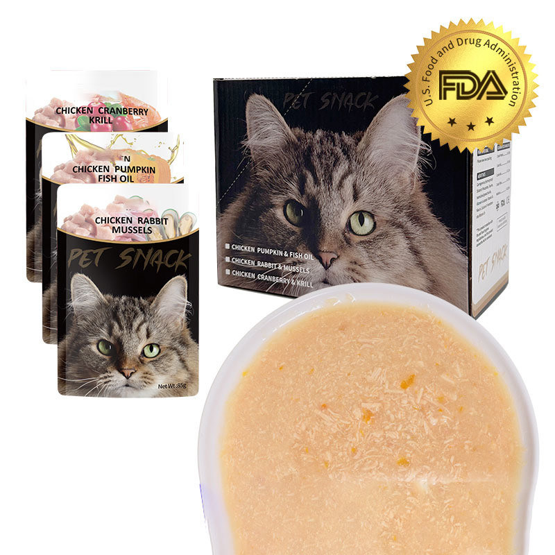 Saúde e delicioso peito de frango comida húmida para gatos para animais de estimação suprimentos favoritos dos gatos