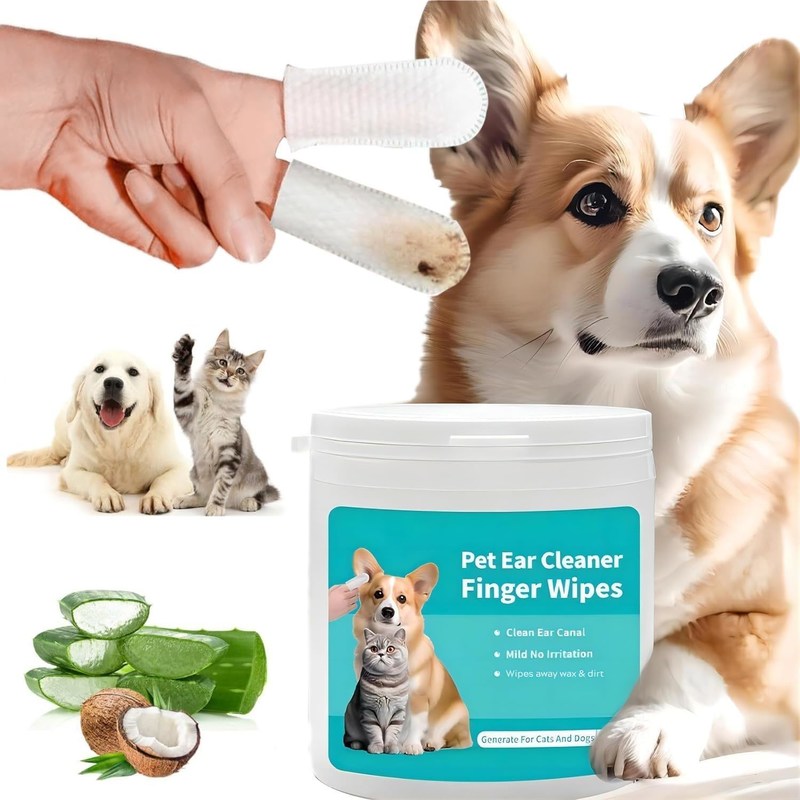Cuidados com animais de estimação Cuidados com gatos Cães Limpeza de orelhas Limpeza de dedos para gatos Cães Extra Grande e Branco