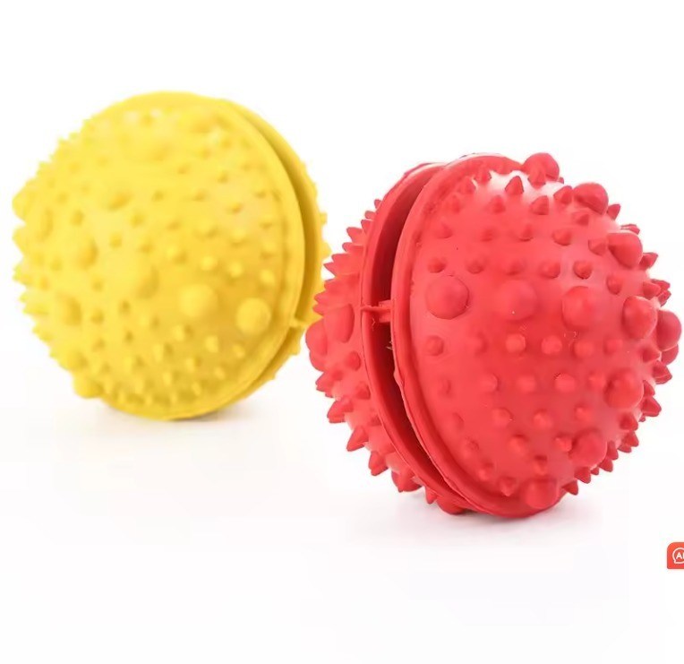 Bolas de mastigar interativas para cachorros não tóxicas e duráveis para limpeza de dentes/treinamento de QI