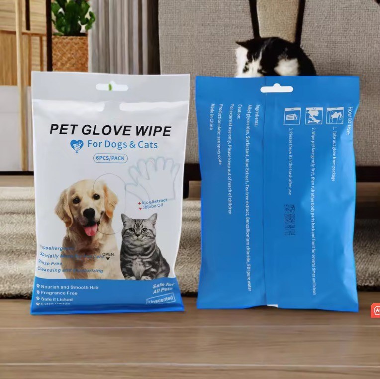Lentes de limpeza de animais de estimação biodegradáveis brancas para a vida diária de gatos e cães